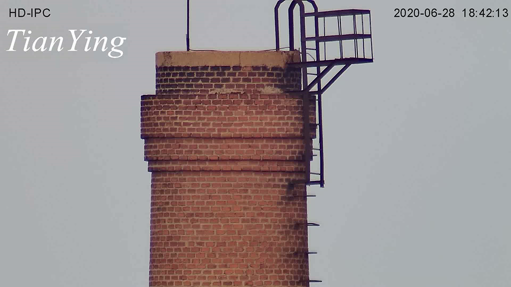 China 25~1200mm Zoom Ultra Long Range Surveillance Coaxial CCTV Camera 1500m chimney at 1200mm focal length