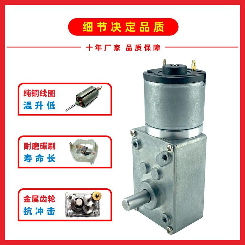 4058GW-536R涡轮蜗杆直流减速电机12V24V直角大扭力电动机可调马达 2