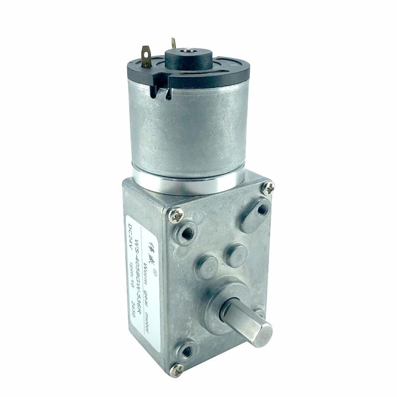 4058GW-536R涡轮蜗杆直流减速电机12V24V直角大扭力电动机可调马达 4