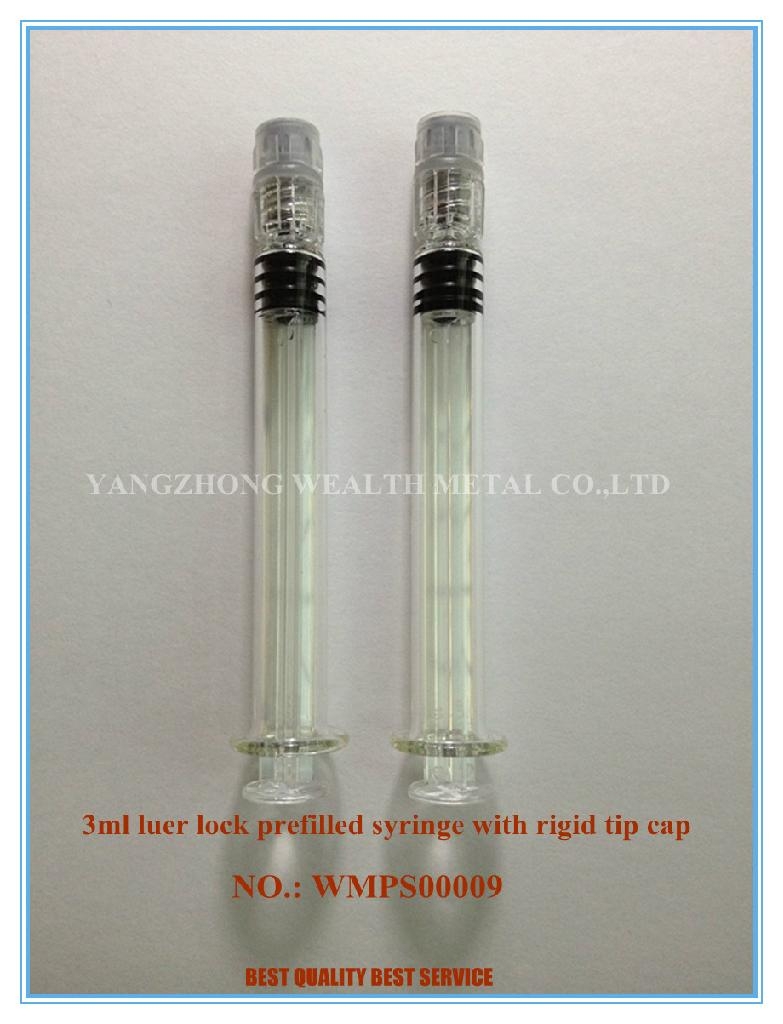 3ml Luer Lock Prefilled Syringe with Rigid Tip Cap (China Manufacturer