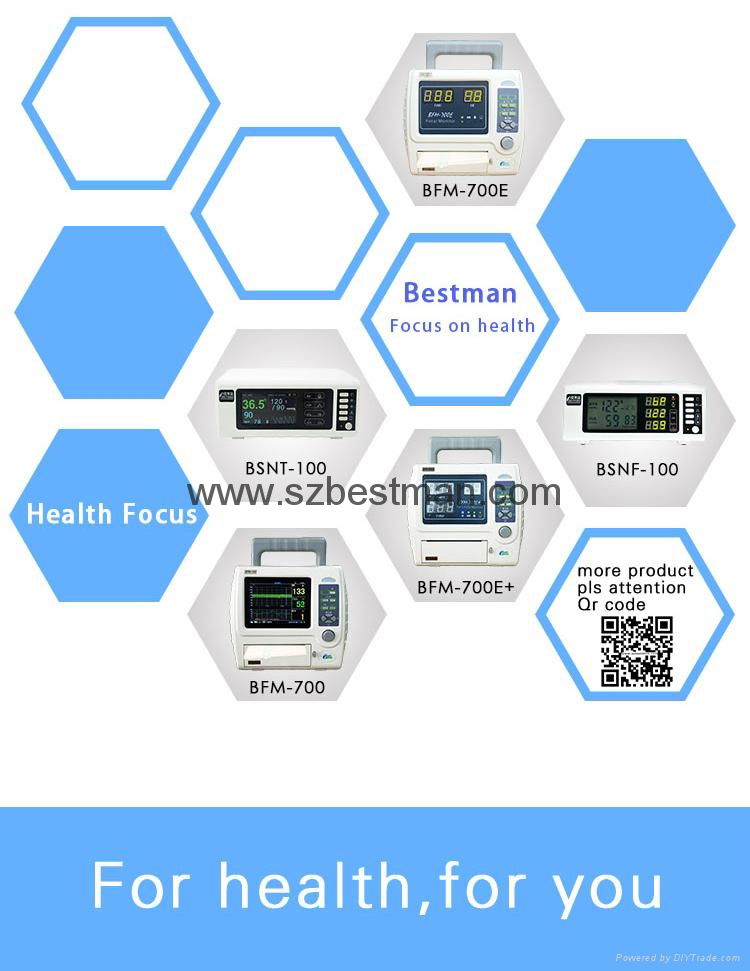 BFM-700M Made in China Fetal Maternal Monitor LCD LED monitor with Twin Doppler 5