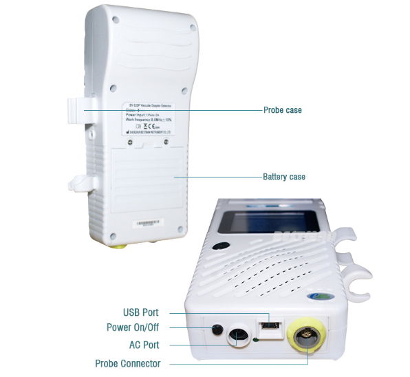  Handheld Blood Flow Rate Detector Blood Flow Velocity Waveform Doppler Vascular 3