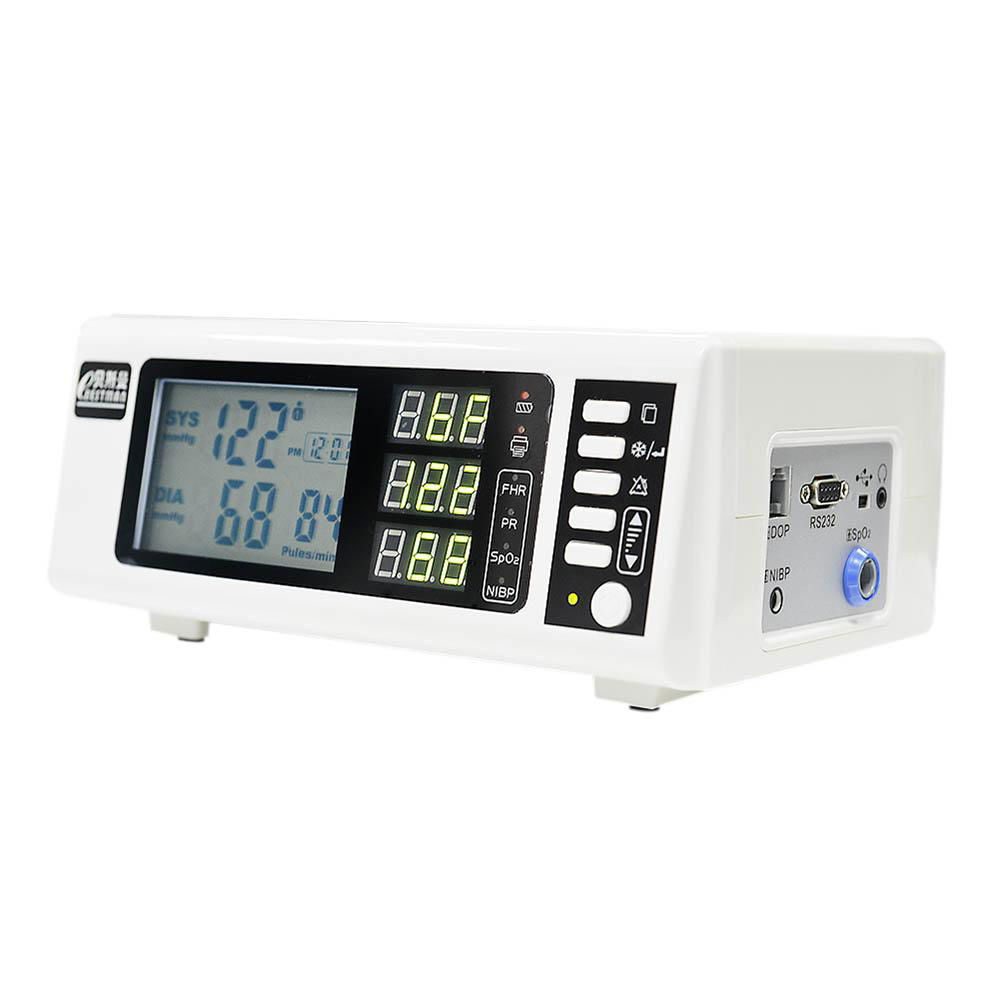 Multiparameter ICU CCU Patient Monitor with ECG SPO2 FHR Blood Pressure Temperat 3
