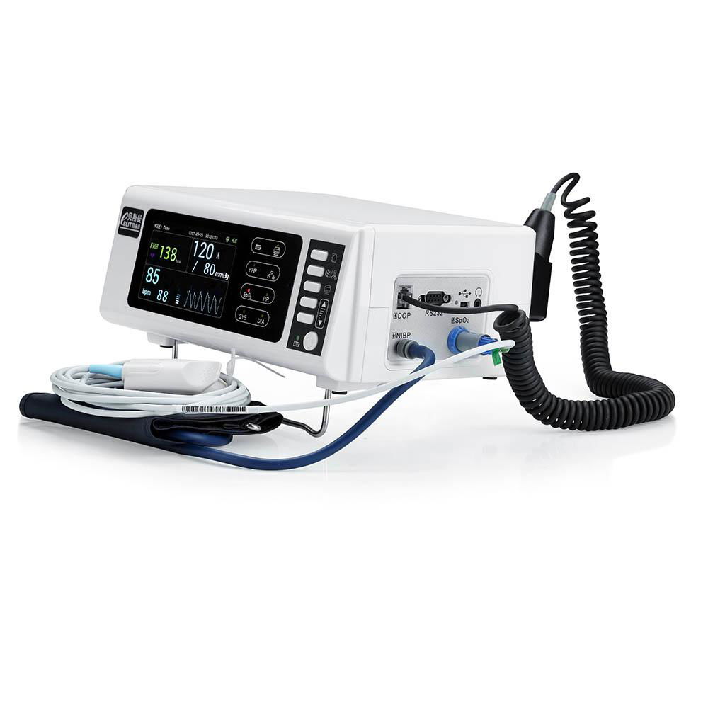 Multiparameter ICU CCU Patient Monitor with ECG SPO2 FHR Blood Pressure Temperat 4