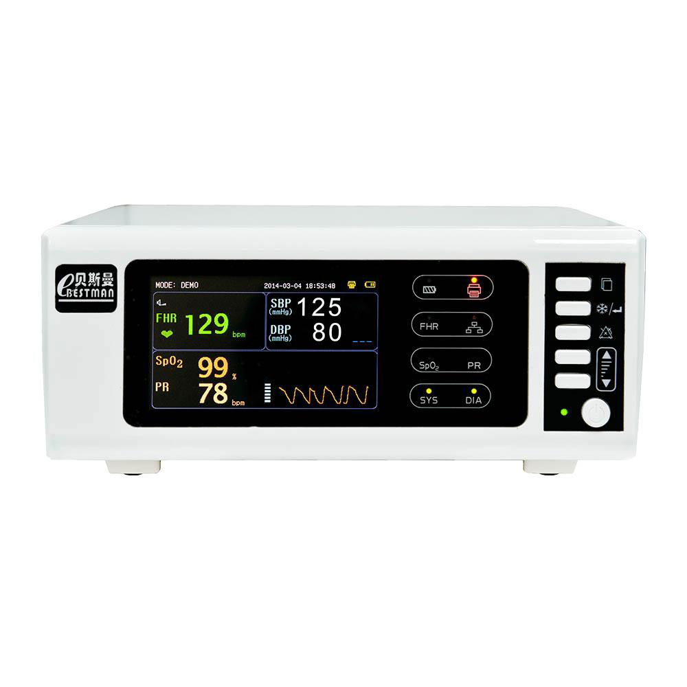 Multiparameter ICU CCU Patient Monitor with ECG SPO2 FHR Blood Pressure Temperat 5