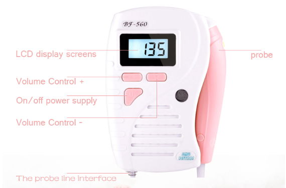 Fetal Doppler，Baby Heartbeat Monitor for Pregnancy Small and Convenient 5