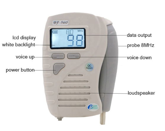 Fetal Doppler Equipped with beats，Portable Baby Monitor for Hospitals  2