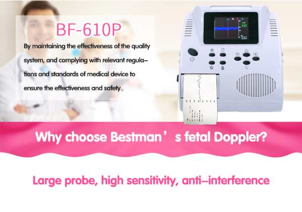 CE/FDA Portable Fetal Doppler BF-610P Hospital baby heartbeat monitor  2