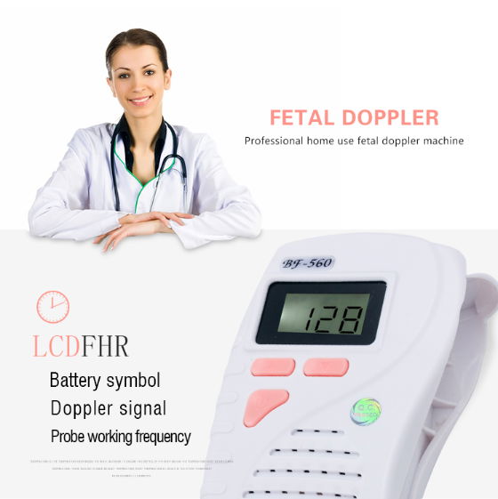 doppler fetal Heart Beat Monitor Backlight LCD2Mhz Probe Baby Heart