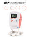 doppler fetal Heart Beat Monitor Backlight LCD2Mhz Probe Baby Heart Beat Monitor 3