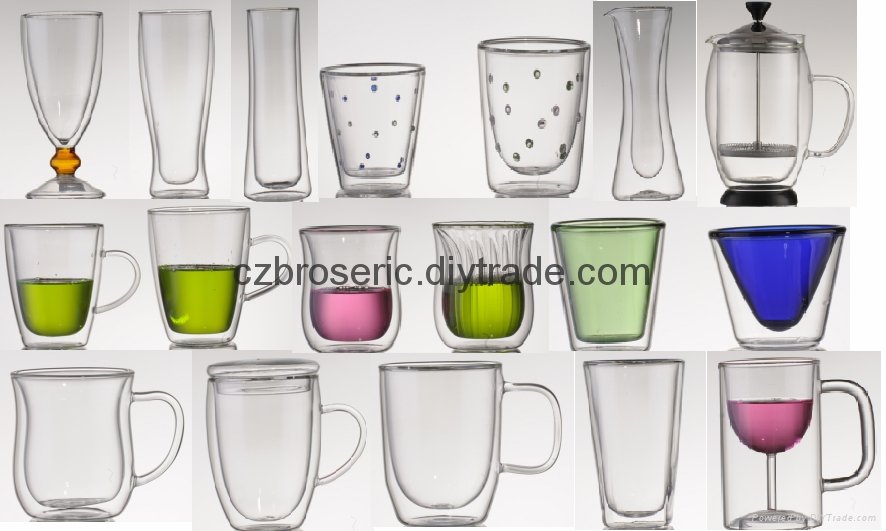Glass double wall cups series 2