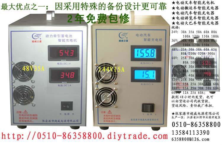 电动汽车智能充电器48V72V96V144V288V