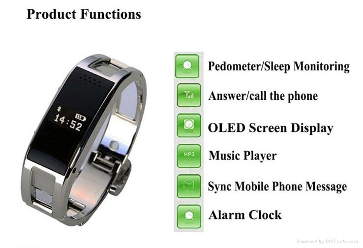 Western Female Favorite Titanium alloy Smart Bluetooth Watch Wrist Watch D8 Bang 3