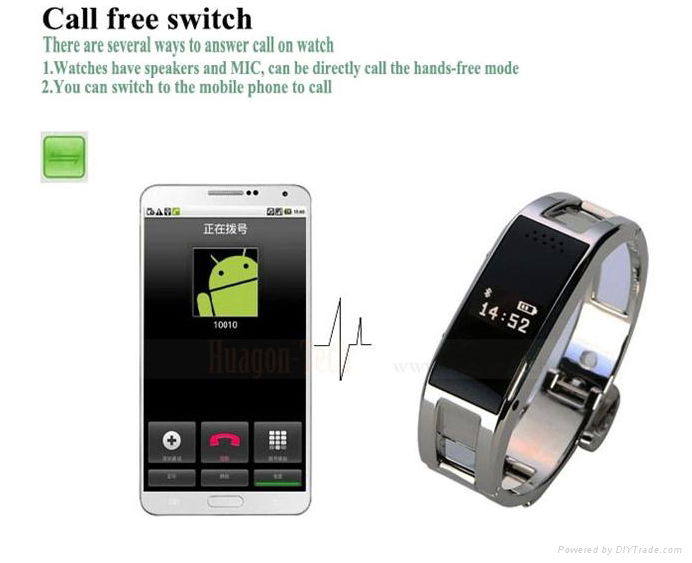 Western Female Favorite Titanium alloy Smart Bluetooth Watch Wrist Watch D8 Bang 4