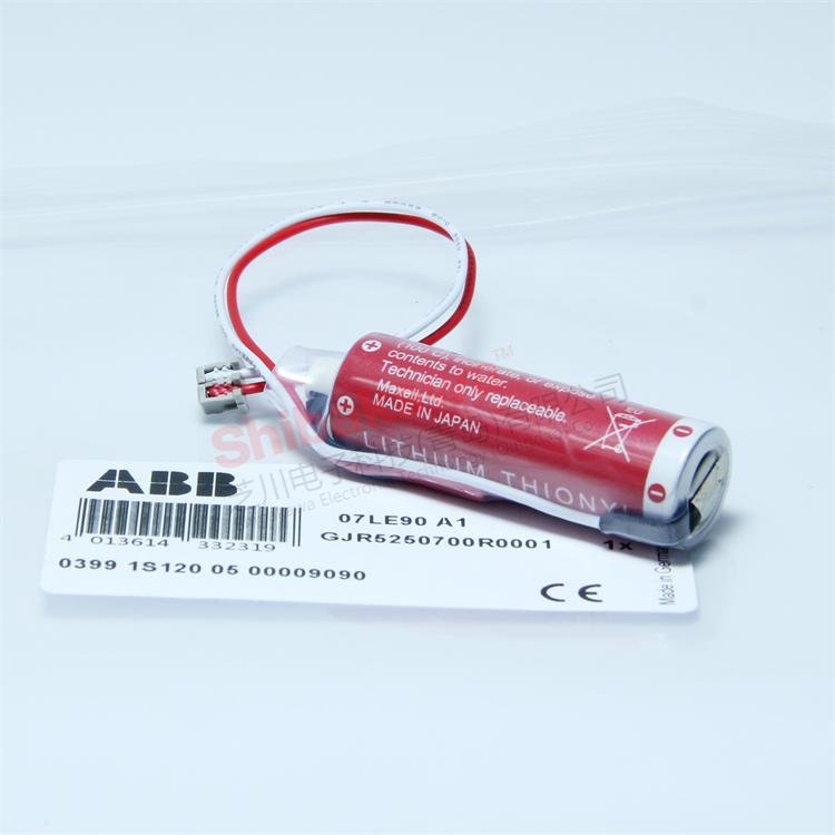 GJR5250700R0001 07LE90 ABB PLC 锂电池 ER6C 带插头 Maxell 原厂 原装电池 4