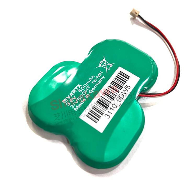 3/V500HT VARTA 瓦尔塔 带插头 高温 充电 电池组 3.6V 500mAh 2