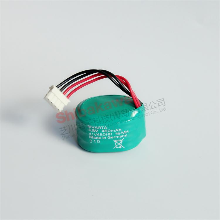 4/V450HR VARAT rechargeable button battery with plug 4.8V 450mAh 10