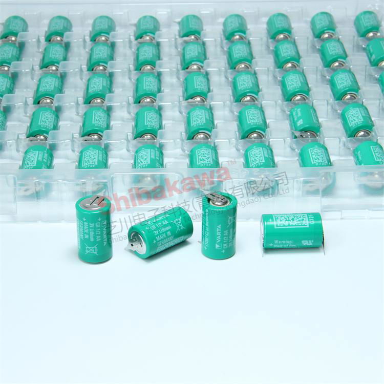 CR1/2AA CR14250 VARTA 3V lithium battery with 2P solder pin 6127701012 4