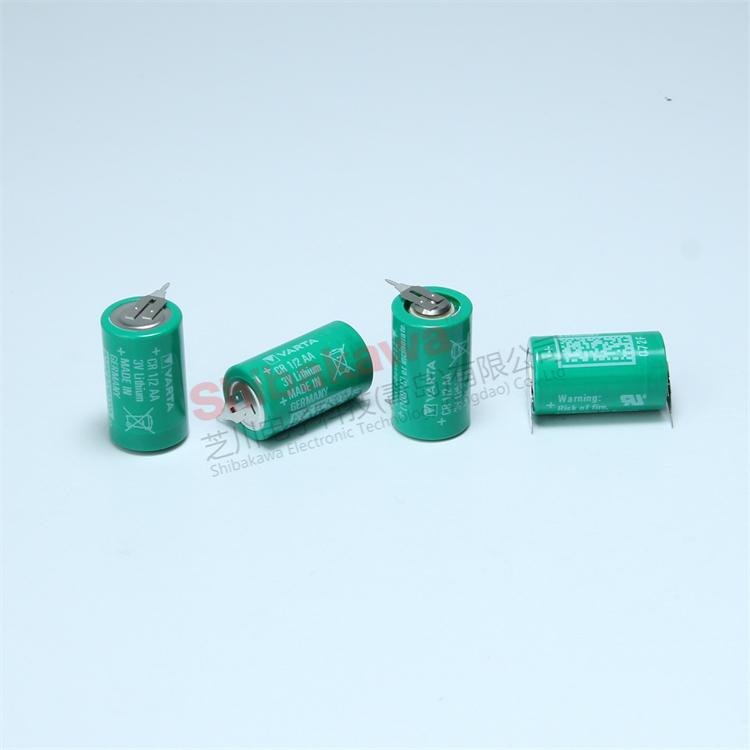 CR1/2AA CR14250 VARTA 3V lithium battery with 2P solder pin 6127701012
