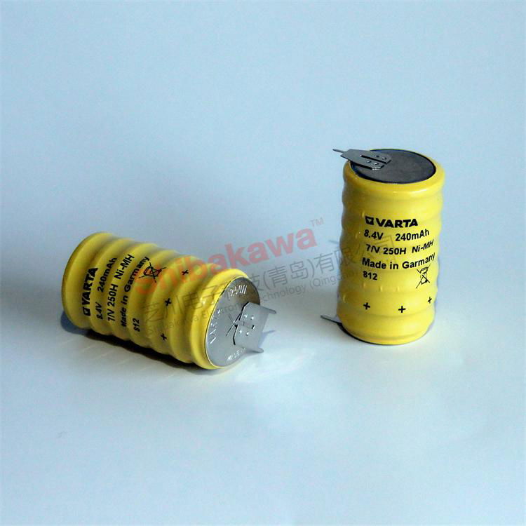 7/V250H VARAT NiMH rechargeable button battery 8.4V 240mAh 3