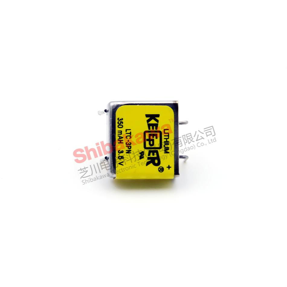 LTC-3PN DIP4 Keeper battery 3.5v 350mAh square lithium sub battery with 4 pins 3