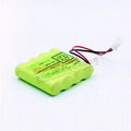 4N-600AAC 4.8V 600mAh 三洋SANYO Cadnica 镍氢 镍镉 充电电池组 6