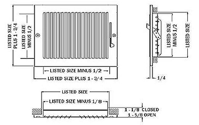 Ceiing / Sidewall 1 Way Register 2