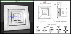 Aluminum Square Diffusers