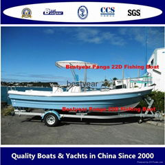 High side SW Panga 22D boat