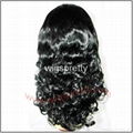 100% Indian Remy hair big body wave full lace wigs 2