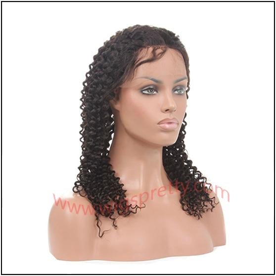 100% indian remy hair deep curl full lace wig 2