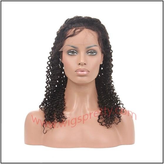 100% indian remy hair deep curl full lace wig 4