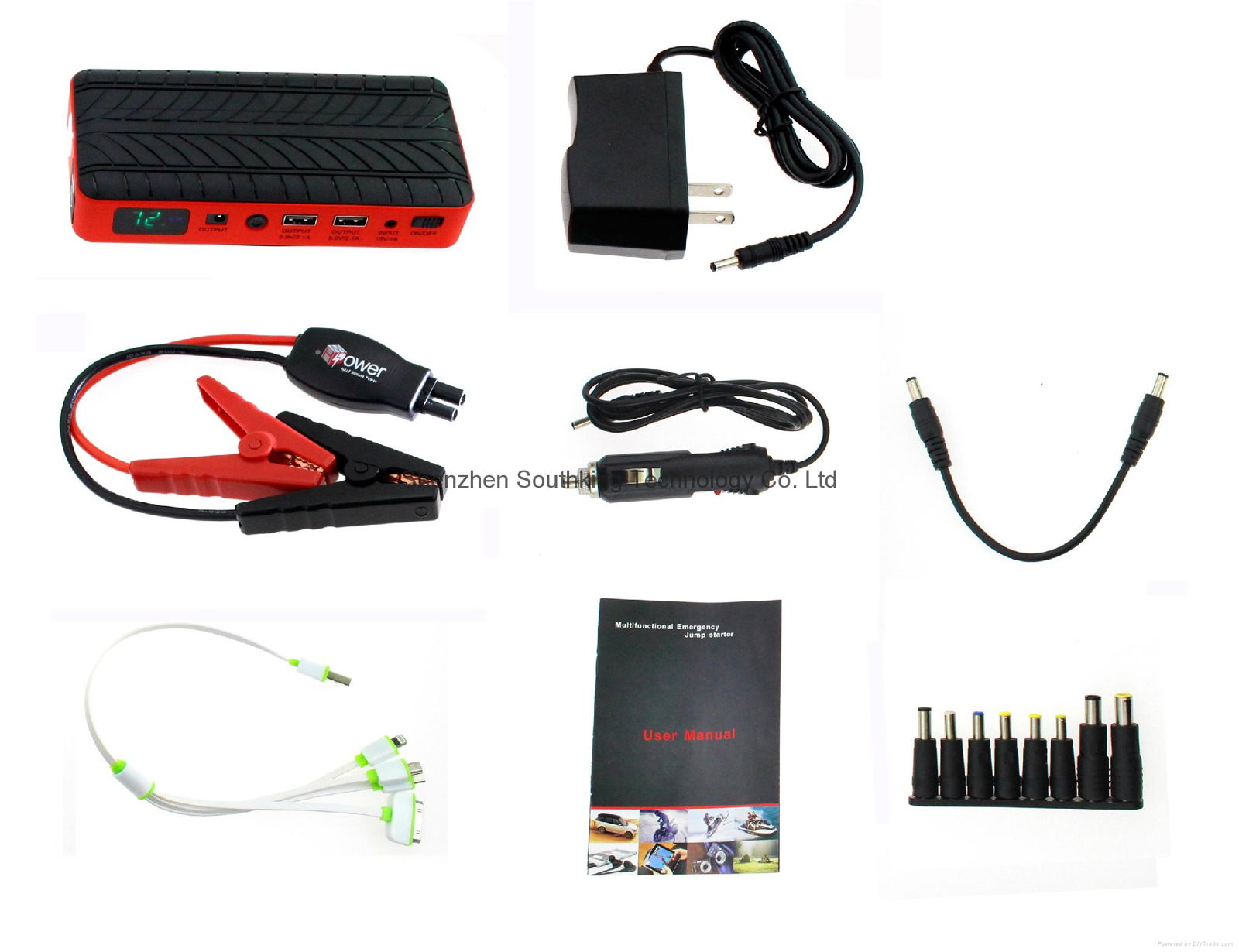 Multifunction Power Emergency Car Jump Starter Portable Battery 4