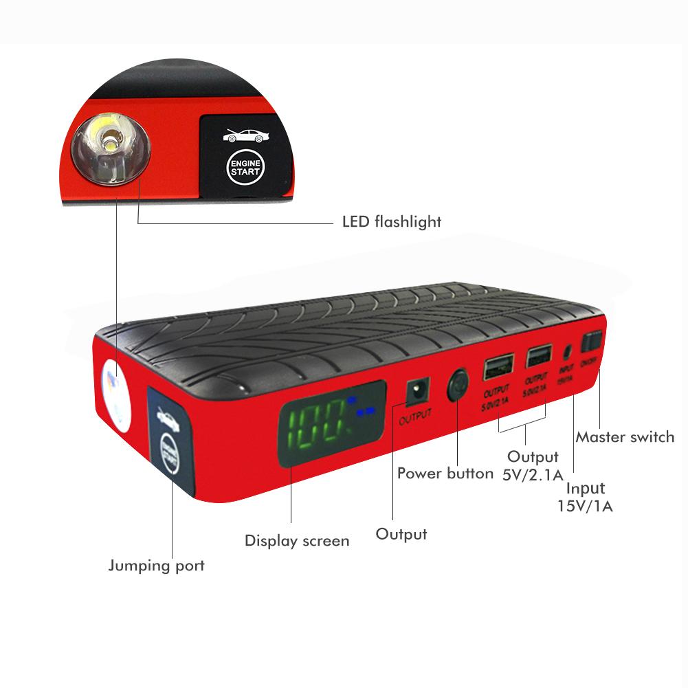 Multifunction Power Emergency Car Jump Starter Portable Battery 2