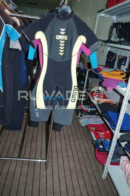 Short sleeve shorty wetsuit back zip -093 3