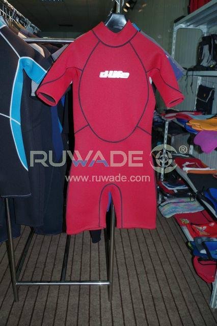 Short sleeve shorty wetsuit back zip -093 4
