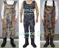 Men camo neoprene chest fishing wader 1