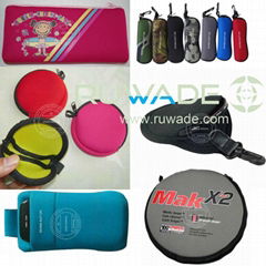 Neoprene pencil glasses coin mobile bag case pouch