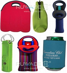 Neoprene wine can bottle cooler holder tote,2 pack,6 pack