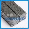 Expanded graphite braided packing reinforced by metal wire