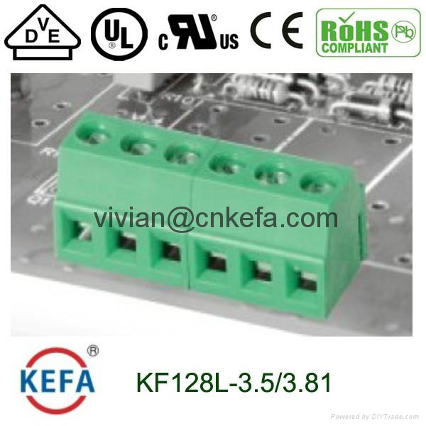 triple row level screw PCB terminal block KF128 3