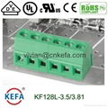 triple row level screw PCB terminal block KF128