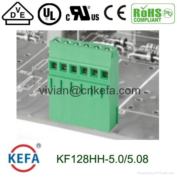 triple row level screw PCB terminal block KF128 5