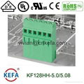 triple row level screw PCB terminal block KF128