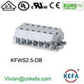 Spring terminal block connector dual row 2 level wire connector