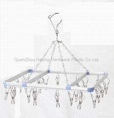 Aluminium Alloy Sock Rack (with 24 clips)