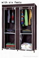 foldable fabric wardrobe (with six legs) 2