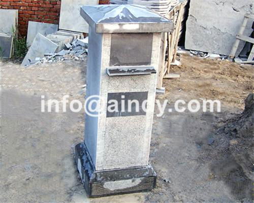 blue limestone mailbox 2