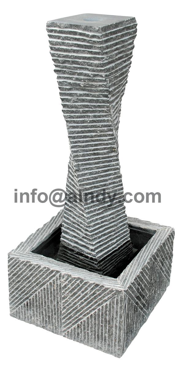 Natural blue limestone garden water fountain 3