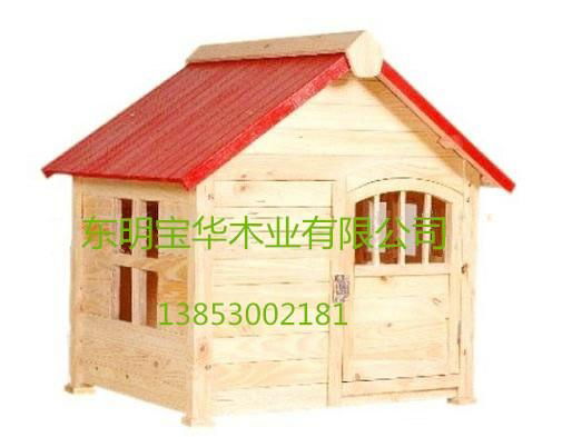 東明寶華廠家專業生產木製狗窩 5